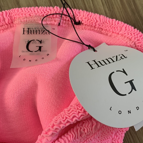 NWT Hunza G duo bikini set in lilac/bubblegum - Picture 7 of 8